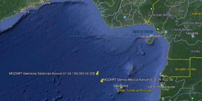 Nijerya açıklarında saldırıya uğrayan Türk gemisi, Gabon Port-Gentil Limanı'na hareket etti