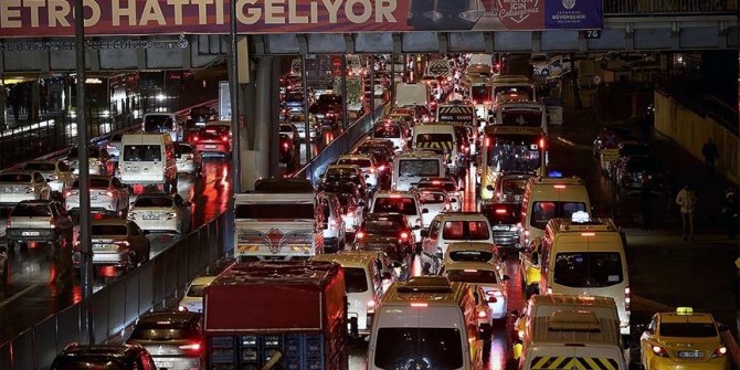 İstanbul'da trafik yoğunluğu