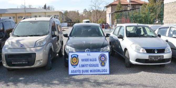 Kayseri'de çalıntı otomobil çetesi çökertildi; çete lideri tutuklandı