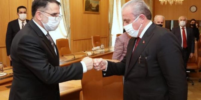 TBMM Başkanı Şentop, Kuzey Makedonya Anayasa Mahkemesi Başkanını kabul etti