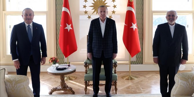 Cumhurbaşkanı Erdoğan, İran Dışişleri Bakanı Zarif'i kabul ediyor