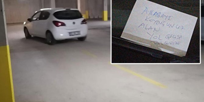 Otomobilin camına not yazan kişi önce gözaltına alındı sonra bırakıldı