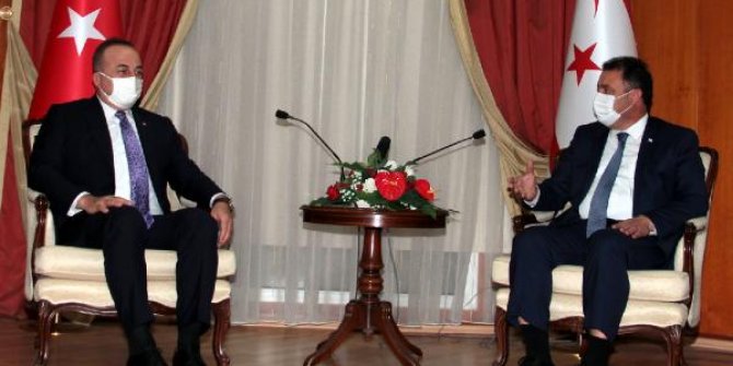 Dışişleri Bakanı Çavuşoğlu, KKTC Başbakanı Saner ile görüştü
