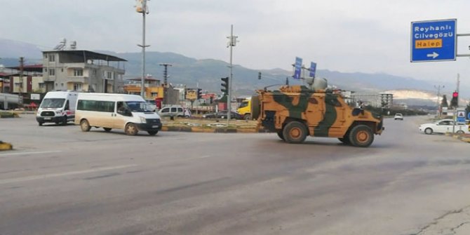 Hatay-Suriye sınır hattına askeri sevkiyat