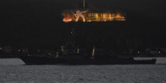 ABD savaş gemisi Çanakkale Boğazı’ndan geçti