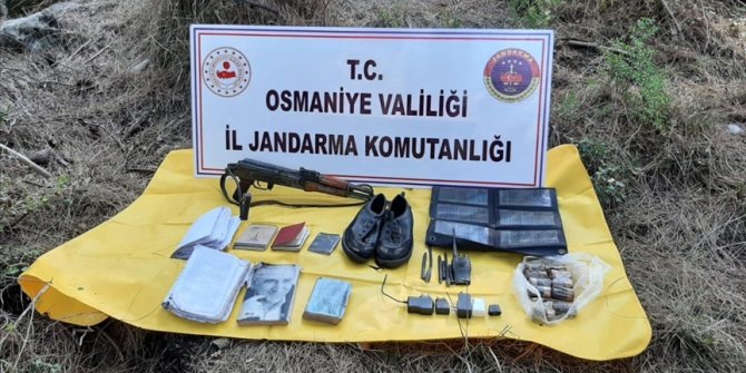 Osmaniye'de PKK'lı teröristlere ait mühimmat ve yaşam malzemeleri bulundu