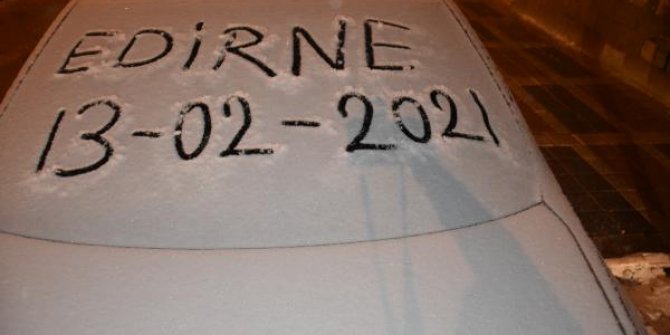 Edirne'de beklenen 'kar' başladı