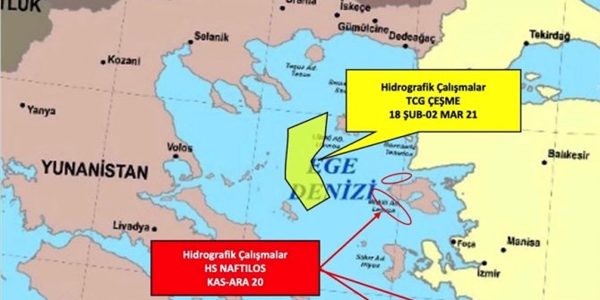 Yunanistan'ın Adalar Denizi'nde gerginliği tırmandıran faaliyetleri devam ediyor