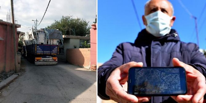 TIR’ların evlere zarar verdiği dar sokakta vatandaşların 'navigasyon' tepkisi 
