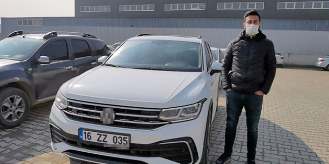 Babasının hediye ettiği sıfır otomobil hasarlı çıktı