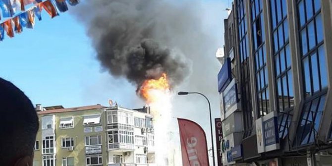 Kartal'da dershanede yangın