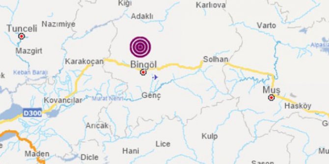 Bingöl'de 4.0 büyüklüğünde deprem