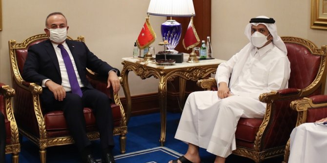 Dışişleri Bakanı Çavuşoğlu, Katarlı mevkidaşı Al Sani'yle bir araya geldi