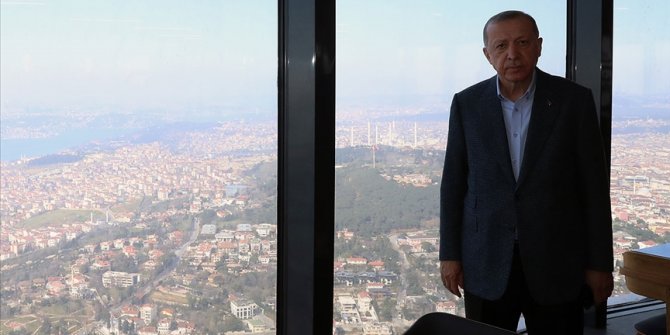 Cumhurbaşkanı Erdoğan Çamlıca Kulesi'nde incelemelerde bulundu