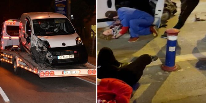 Park halindeki 2 araca çarpıp, kendi aracındaki 2 yaralıyı terk edip kaçtı: 3 yaralı