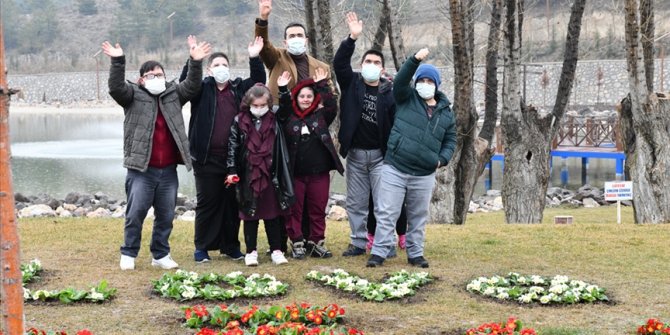 Down sendromlu çocuklardan Cumhurbaşkanı Erdoğan'a anlamlı destek