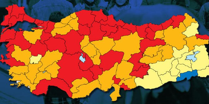 Risk haritasında 1 haftada 14 il daha kızardı: Tek mavi Şırnak kaldı!