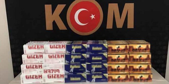 Uşak'ta, 100 bin makaron ele geçirildi