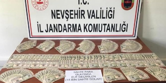 Nevşehir'de 15 bin sahte doları piyasaya sürmeye çalışan 2 kişi yakalandı