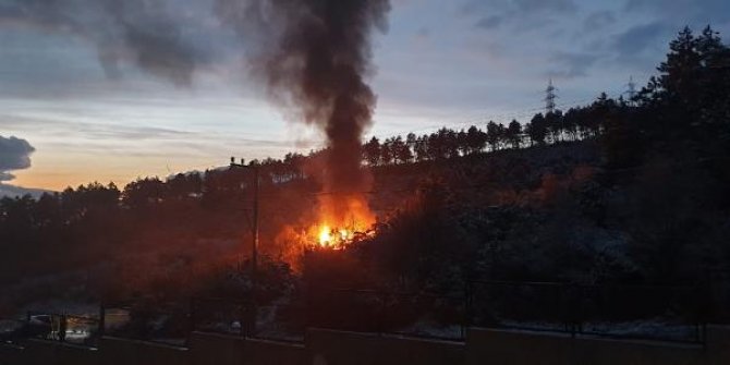 Barakada çıkan yangın, ormana sıçramadan söndürüldü