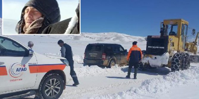Karaman'da aracın kara saplandığı bölgede kaybolan genç aranıyor