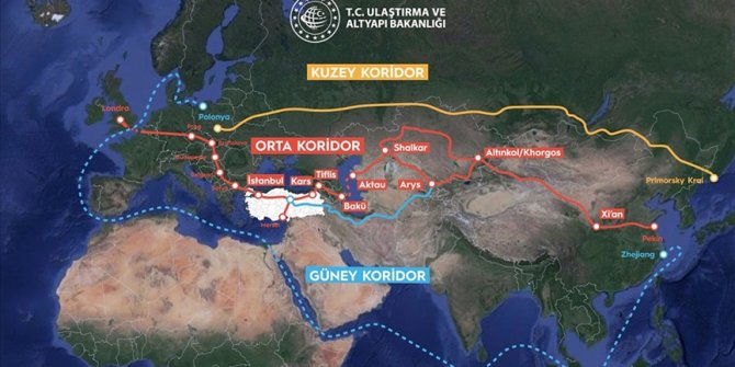 Türkiye stratejik konumuyla ulaşım rotası 'Orta Koridor'da kilit ülke haline geldi