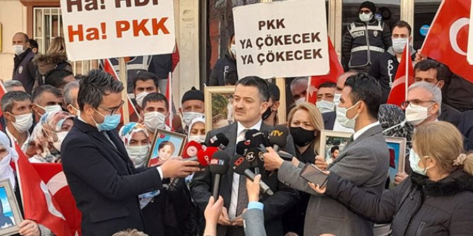 Bakan Pakdemirli'den evlat nöbetindeki ailelere ziyaret