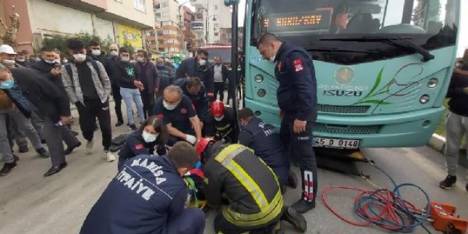 Otobüsün altında sürüklenen kadının mucize kurtuluşu kameralara yansıdı