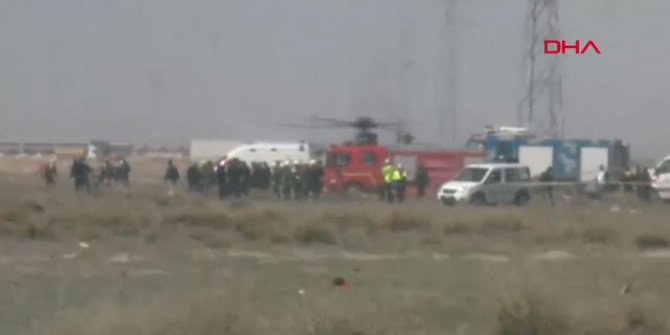 Konya'da askeri uçak düştü; Türk Yıldızı pilotu şehit oldu