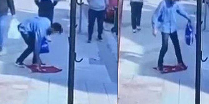 Türk bayrağını yere serip üzerine bastı, gözaltına alındı