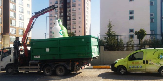 Bin 486 ton atık cam toplandı