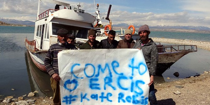Ercişli balıkçılardan, Astronot Kate Rubins’e pankartlı davet