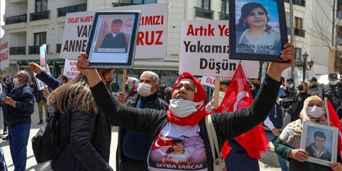 Van'da çocuklarının dağa kaçırılmasından HDP'yi sorumlu tutan aileler eylem yaptı