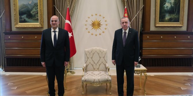 Cumhurbaşkanı Erdoğan, Yunanistan Dışişleri Bakanı Dendias'ı kabul etti