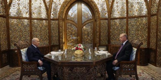 Erdoğan ve Bahçeli, Özbek Otağı'nda iftar yaptı
