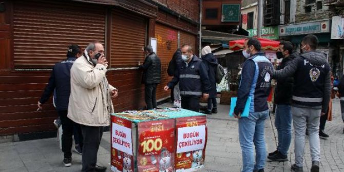 Beyoğlu ve Beşiktaş'ta maske denetimi