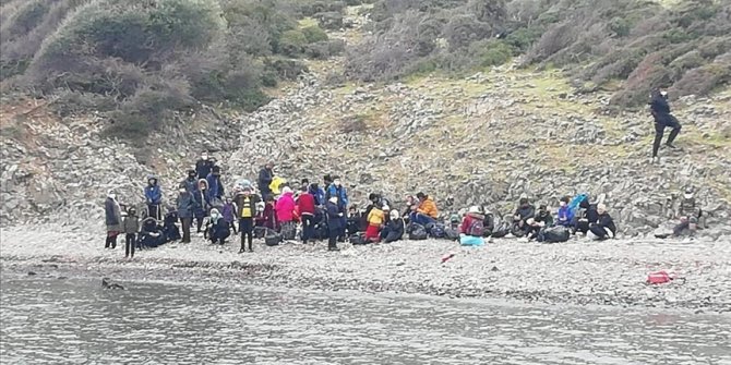 Ayvalık'taki Güneş Adası'nda mahsur kalan 48 sığınmacı kurtarıldı