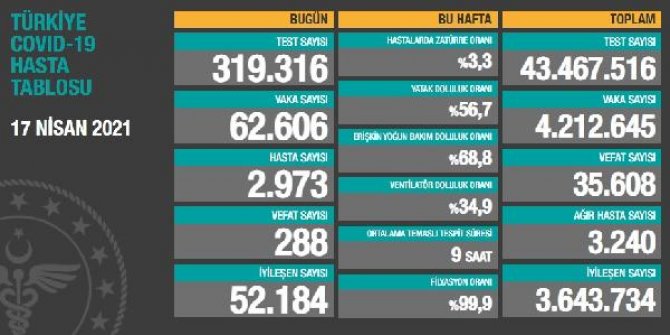 Koronavirüs salgınında can kaybı 35 bin 608'e yükseldi
