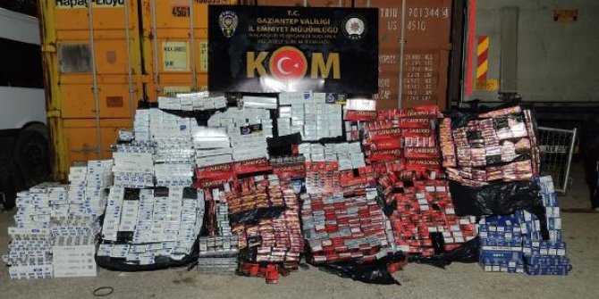 Gaziantep'te 20 bin paket kaçak sigara ele geçirildi