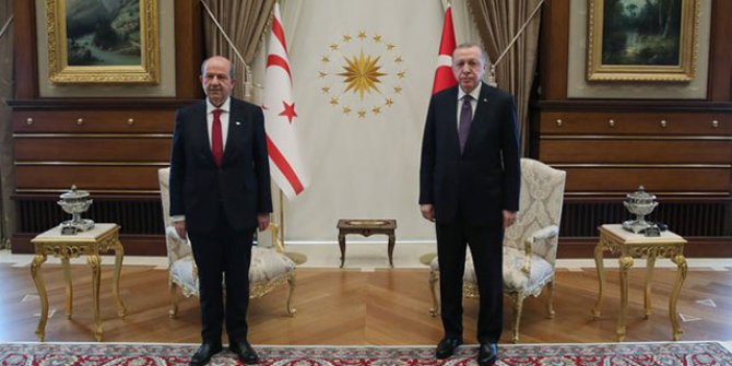Cumhurbaşkanı Erdoğan, KKTC Cumhurbaşkanı Tatar ile görüştü