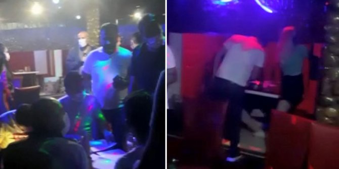 Koçbaşıyla kapısı kırılarak girilen mekanda, 25 kişi eğlenirken yakalandı