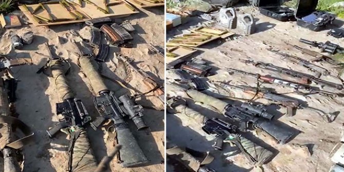Pençe operasyonlarında ele geçirilen silahlar sergilendi