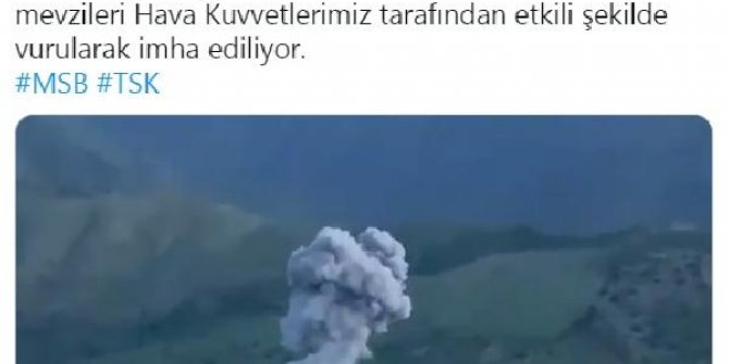 MSB, Pençe-Şimşek ve Pençe-Yıldırım görüntülerini paylaştı