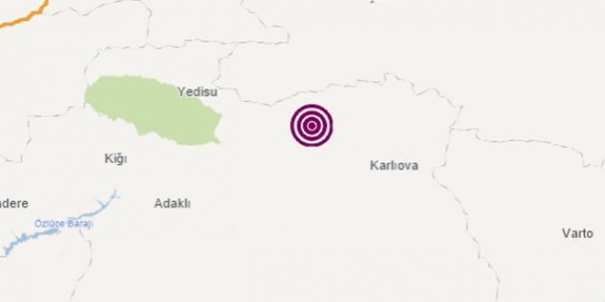 Bingöl'de 3.6 büyüklüğünde deprem