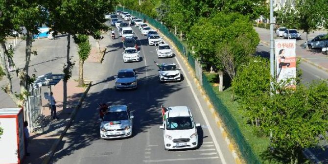 Adıyaman'da Filistin'e destek için konvoy düzenlendi