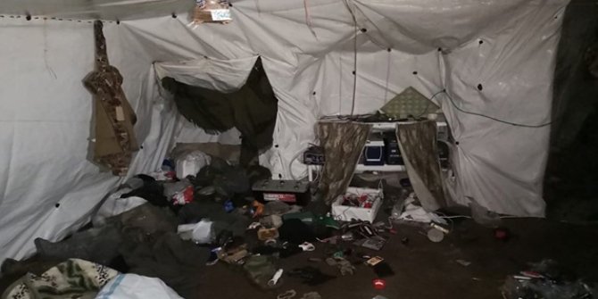 'Pençe' operasyonlarında PKK'lıların kullandığı 14 odalı mağara tespit edildi