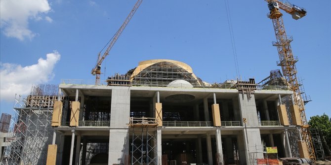 Barbaros Hayrettin Paşa Camisi'nin kaba inşaatının yüzde 75 tamamlandı