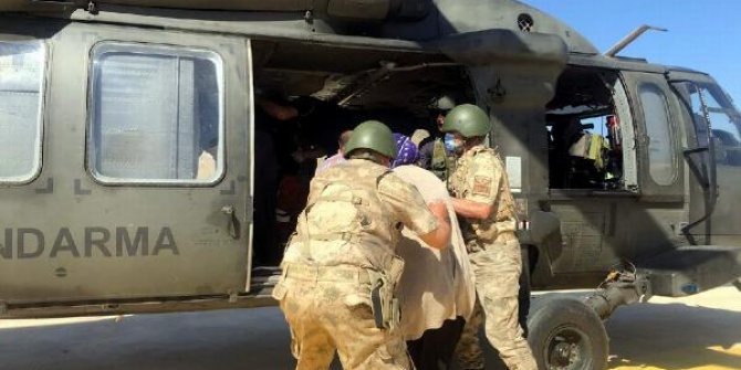 Siirt'te akrebin soktuğu kadın askeri helikopterle hastaneye götürüldü