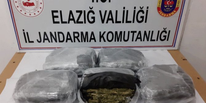 Elazığ'dan Ankara'ya götürülmek istenen 12 kilo esrar ele geçirildi
