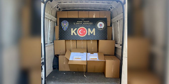 Adana’da 1.4 milyon gümrük kaçağı makaron ele geçirildi